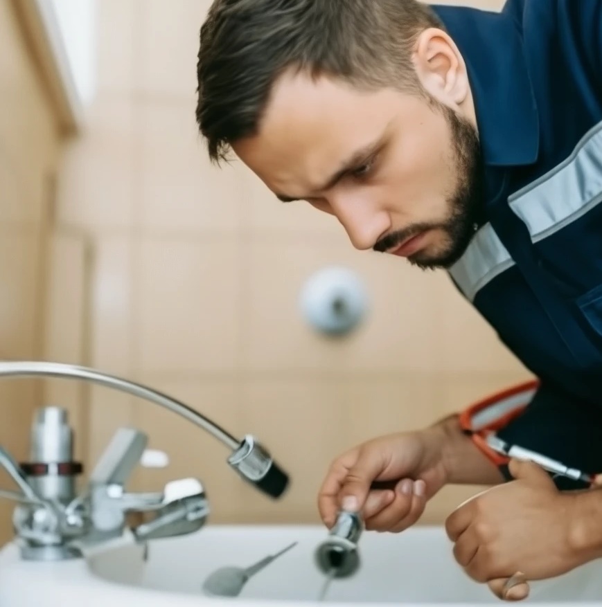 Equipe da Desentupidora Mitsubishy realizando desentupimento de esgoto em Cotia SP