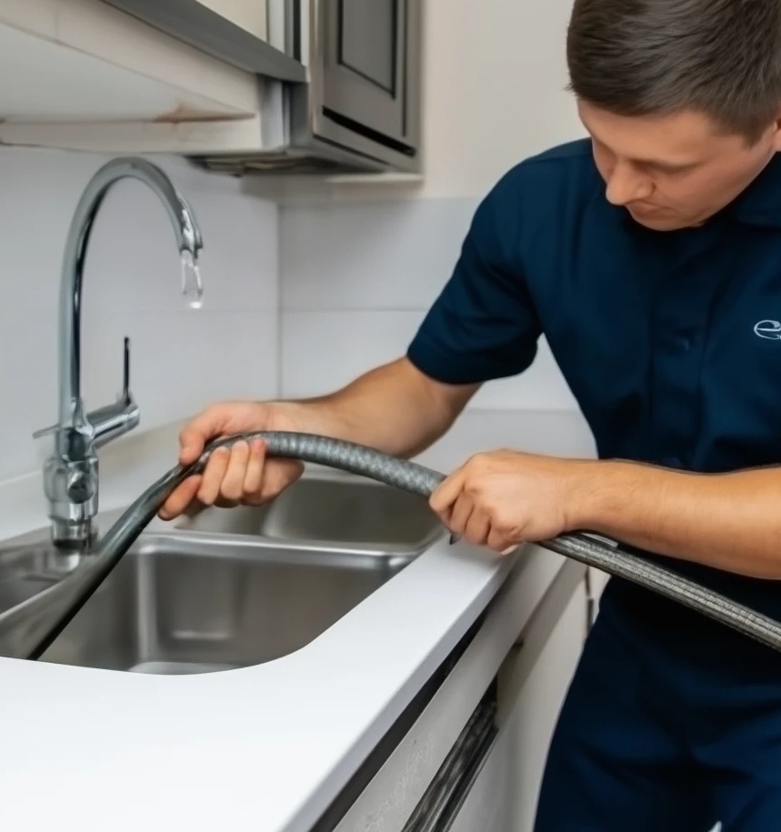 Serviço de hidrojateamento e limpeza de fossa séptica com caminhão especializado